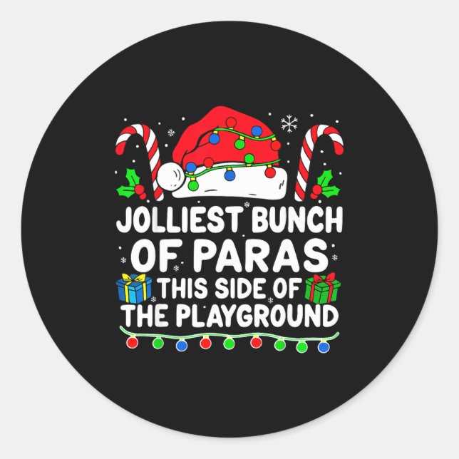 Jolliest Bunch Of Paras This Side Of The Playgroun Classic Round Sticker (Front)