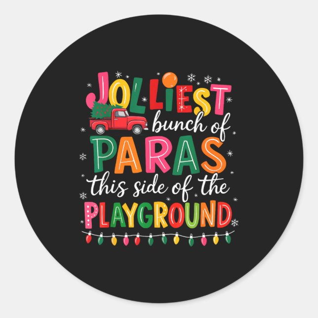 Jolliest Bunch Of Paras This Side Of The Playgroun Classic Round Sticker (Front)