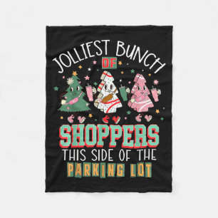 Jolliest Bunch Of Shoppers This Side Of The Parkin Fleece Blanket