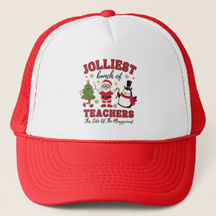  Jolliest Bunch Of Teachers, Christmas Teacher Trucker Hat