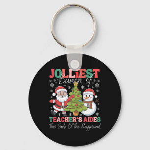 Jolliest Teacher's Aides Christmas Playground Funn Keychain