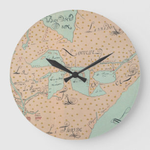 JOLLIET: NORTH AMERICA 1674 LARGE CLOCK