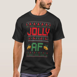 Jolly AF Ugly Christmas Pajama  Sweater Xmas Sweat