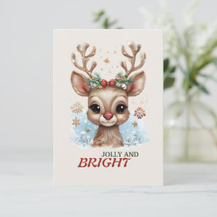 Jolly and Bright Christmas Greeting Card