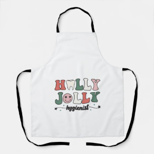 Jolly and Hygienist dental dentist Christmas Santa Apron