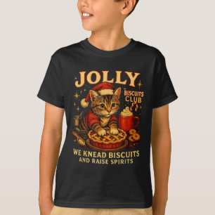 Jolly Biscuits Club We Knead Cat Xmas  T-Shirt
