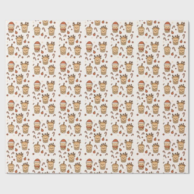 Jolly boba time wrapping paper (Flat)