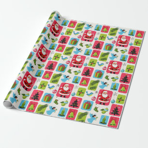 Jolly & Bright: Santa & Friends Wrapping Paper