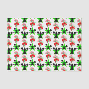 JOLLY CHEERLEADER CHRISTMAS DESIGN TISSUE PAPER