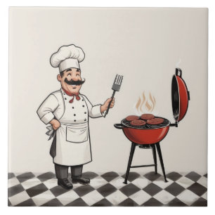 Jolly Chef Burger: Cook grilling hamburgers on BBQ Tile