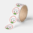 Jolly Christmas Elf Legs Stripes Holiday