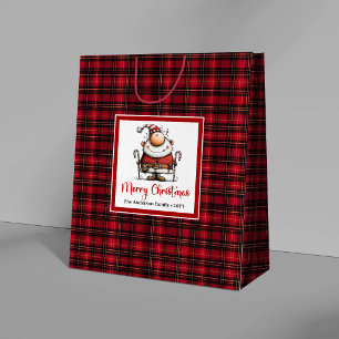 Jolly Christmas Funny Santa Hand Drawn Gift Bag