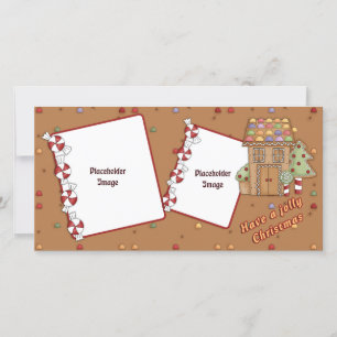 Jolly Christmas - Gingerbread House Holiday Card