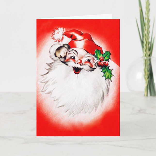 Jolly Christmas Greetings Holiday Card (Front)