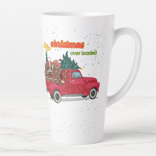 Jolly Christmas Overloaded Truck Latte Mug (Right)
