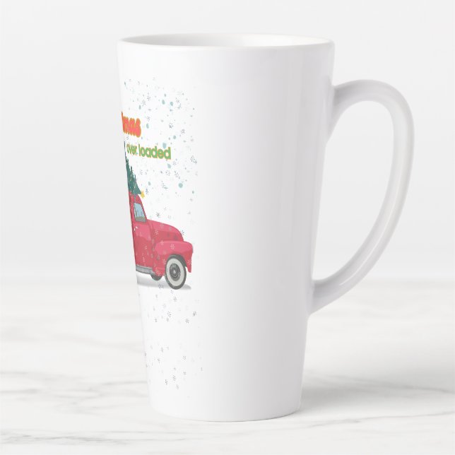 Jolly Christmas Overloaded Truck Latte Mug (Right)