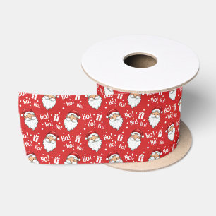 Jolly Christmas Santa Claus Satin Ribbon