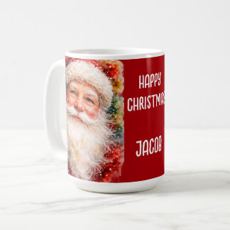 Jolly Christmas Santa Portrait Coffee Mug