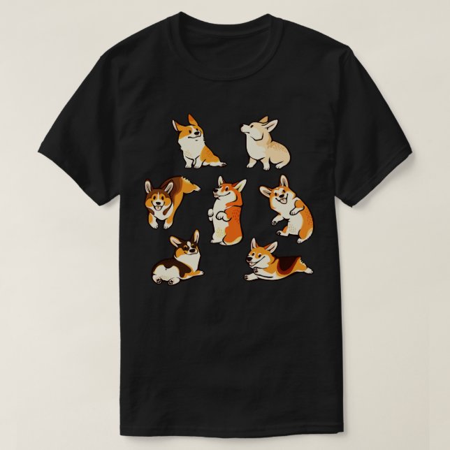 Jolly corgies T-Shirt (Design Front)