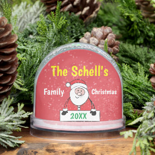 JOLLY! 🎅 Custom Family Santa Snow Globe