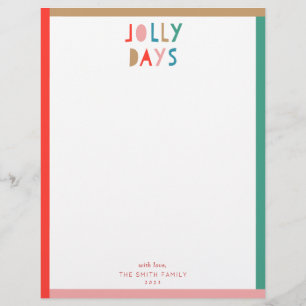 Jolly Days Holiday Stationery