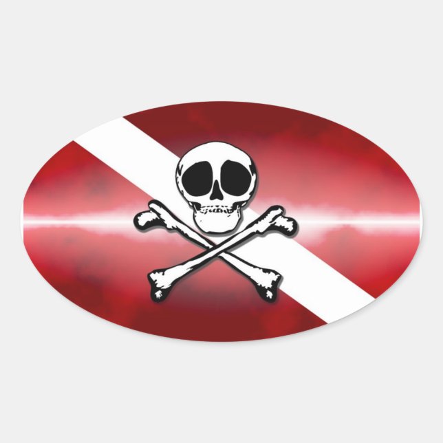 Jolly Diver Oval Sticker (Front)