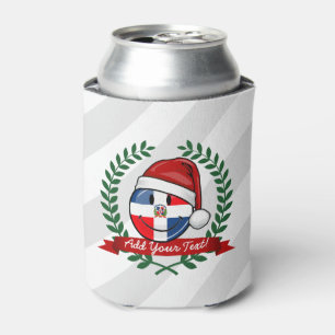 Jolly Dominican Republic Flag Christmas Can Cooler