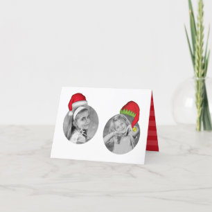 Jolly Elf Santa Claus Carte photo de Noël 2 Photo