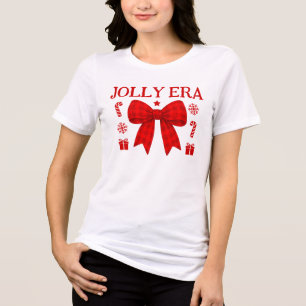 Jolly Era Red Gingham Bow Christmas Shirt