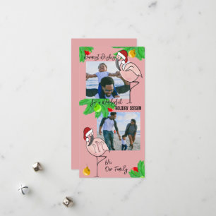 Jolly Flamingos/ Photo greeting card