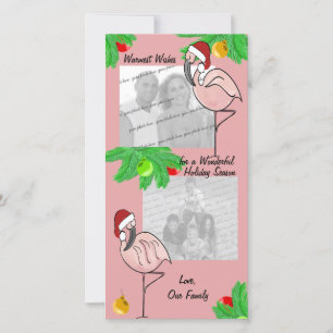 Jolly Flamingos/ Photo greeting card