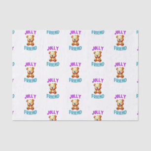 Jolly Friend Pandas July Bears 30 Teddy Friendship Tissue Paper