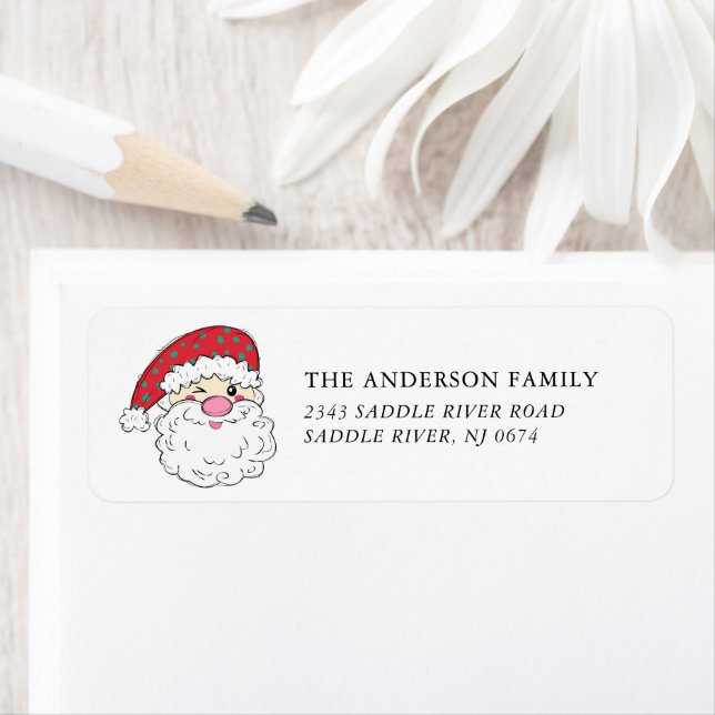 Jolly Fun Santa Return Address (Insitu)
