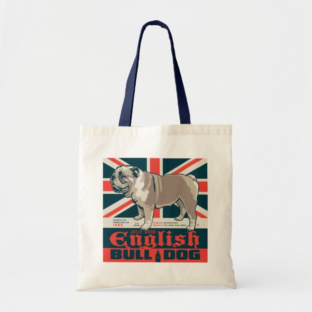Jolly Good English Bulldog Tote Bag (Front)