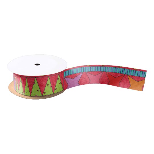 Jolly Happy Red Satin Ribbon