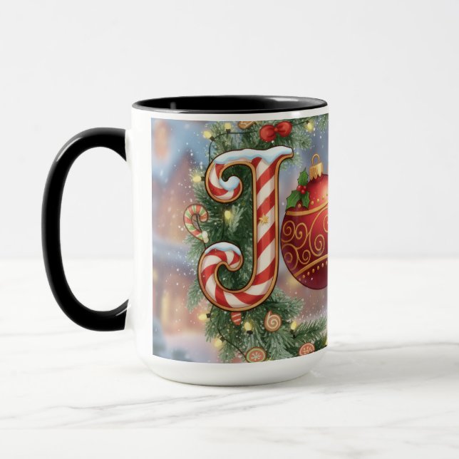 Jolly Holiday Combo mug. 11 or 15 oz Mug (Left)