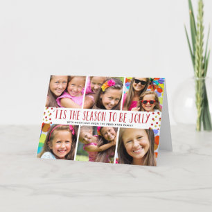 Jolly Holiday Multi-Photo Folded Christmas Card