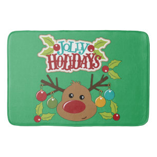 Jolly Holidays Bath Mat