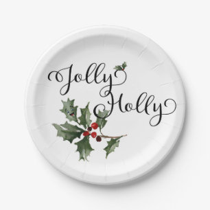 Jolly Holly Paper Plate