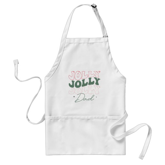 Jolly Jolly Jolly Dad Fun Festive Christmas  Standard Apron (Front)