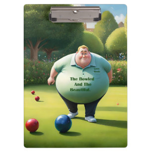 Jolly Lawn Bowler Man,  Clipboard