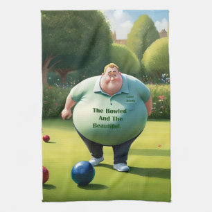 Jolly Lawn Bowler Man, Kitchen Towel