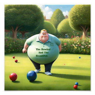 Jolly Lawn Bowler Man, Photo Print