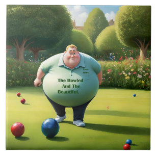 Jolly Lawn Bowler Man, Tile