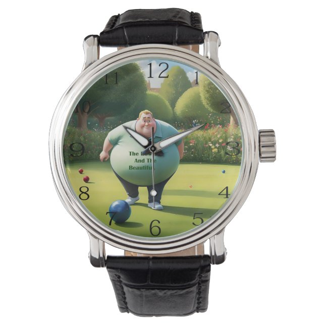 Jolly Lawn Bowler Man, Watch (Front)