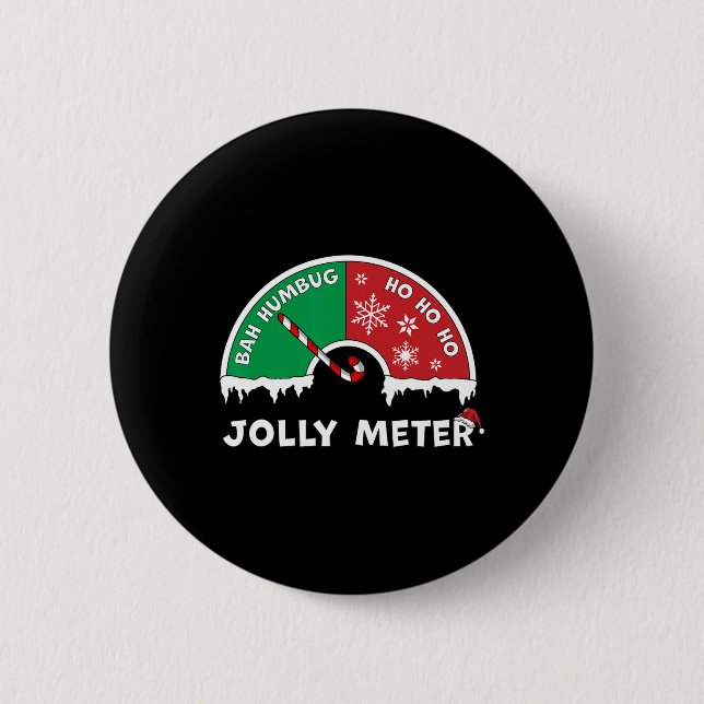Jolly Metre Bah Humbug To Ho Ho Ho Anti Christmas  2 Inch Round Button (Front)
