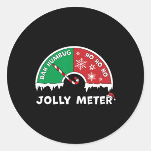 Jolly Metre Bah Humbug To Ho Ho Ho Anti Christmas Classic Round Sticker