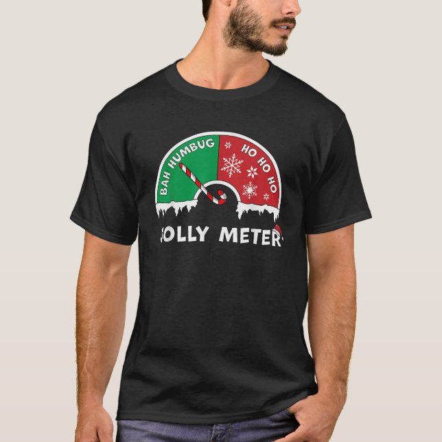 Jolly Metre Bah Humbug To Ho Ho Ho Anti Christmas  T-Shirt (Front)