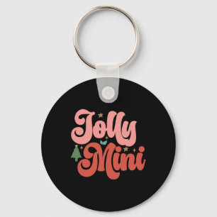 Jolly Mini Retro Groovy Christmas Holidays Toddler Keychain