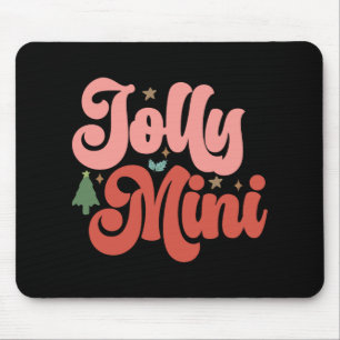 Jolly Mini Retro Groovy Christmas Holidays Toddler Mouse Pad